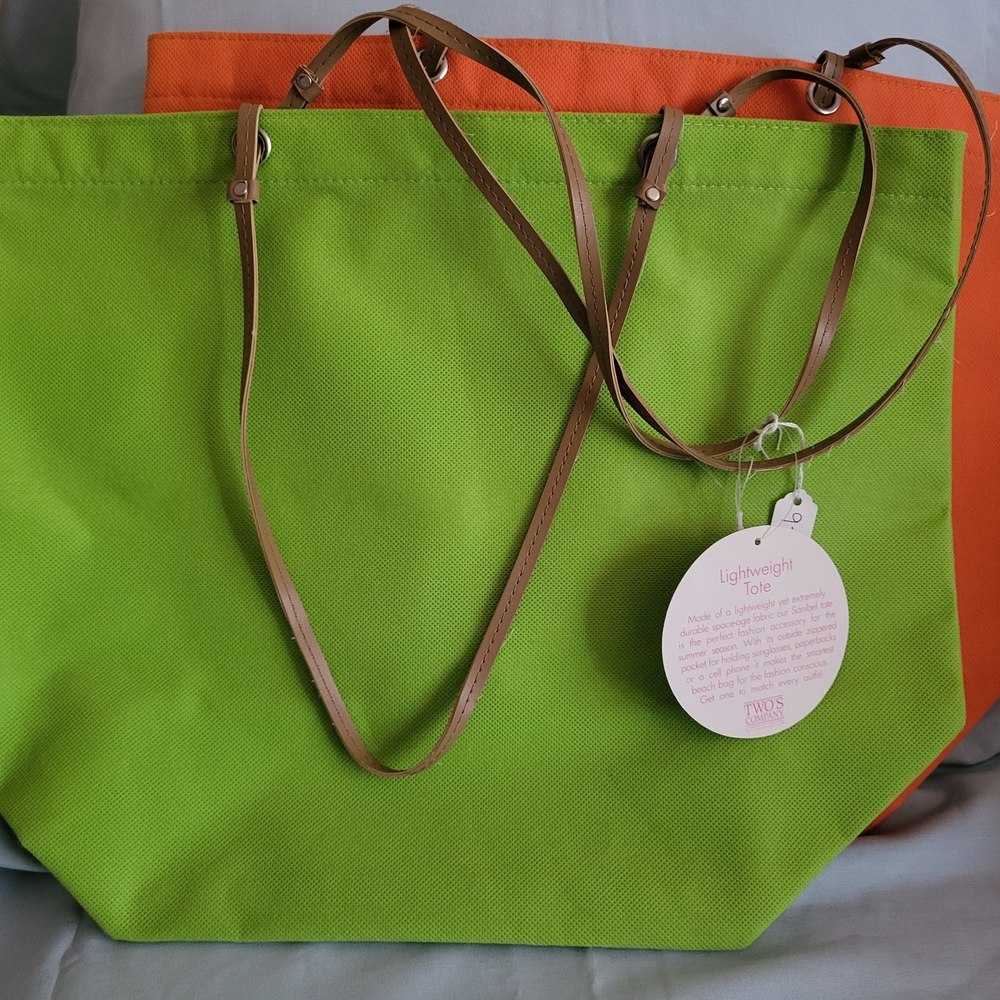 Green and Orange Tote Bag
